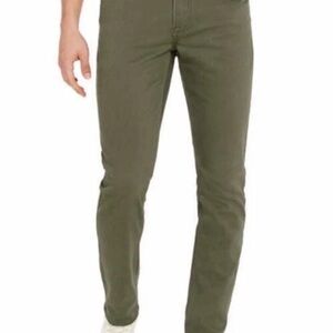 Buffalo David Bitton Men Archer Slim Stretch 5 Pocket Chino Pant Olive Green